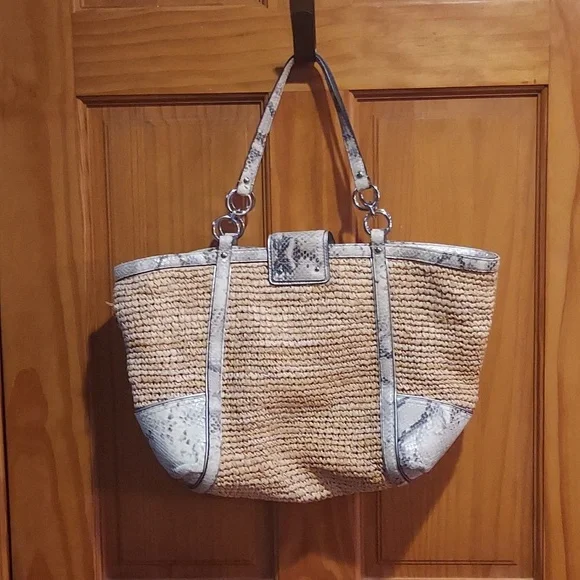 Coach Tan and Gray Shoulder Bag - Picture 2 of 6